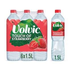 Volvic Touch of Fruit Strawberry Still Flavoured Water 6 x 1.5L