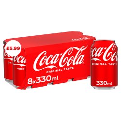5000112688337 Coca-Cola Original Taste 8 x 330ml