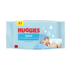5029053585611 Huggies 48 Pure Baby Wipes