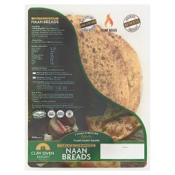 5060151180766 Clay Oven Bakery Garlic & Coriander Naan Breads 360g