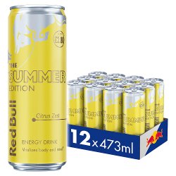 Red Bull Summer Edition Citrus Zest Energy Drink 473ml 12 Pack