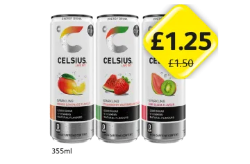 Celsius Sparkling Mango Lemonade, Strawberry, Kiwi